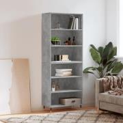 vidaXL Highboard betonggrå 69,5x32,5x180 cm konstruert tre