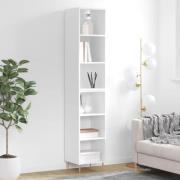 vidaXL Highboard høyglans hvit 34,5x32,5x180 cm konstruert tre