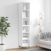 vidaXL Highboard hvit 34,5x32,5x180 cm konstruert tre