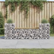 vidaXL Hagebenk gabiondesign 183x41x60,5 cm impregnert furu