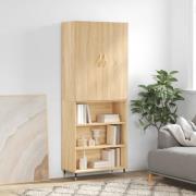 vidaXL Highboard sonoma eik 69,5x34x180 cm konstruert tre