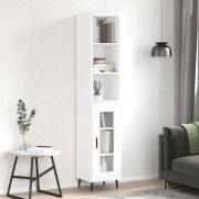 vidaXL Highboard hvit 34,5x34x180 cm konstruert tre