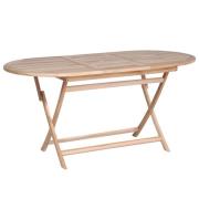 vidaXL Sammenleggbart hagebord 160x80x75 cm heltre teak