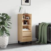 vidaXL Highboard sonoma eik 40x36x110 cm konstruert tre