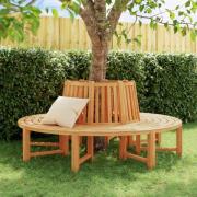 vidaXL Trebenker 2 stk halvrund Ø201 cm heltre teak