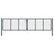 vidaXL Hageport netting galvanisert stål 400x125 cm grå