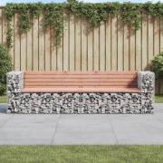 vidaXL Hagebenk gabiondesign 244x71x65,5 cm heltre douglasgran