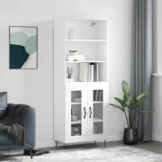 vidaXL Highboard hvit 69,5x34x180 cm konstruert tre