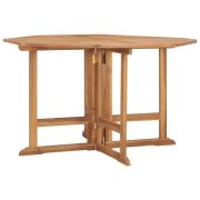 vidaXL Sammenleggbart hagebord 120x120x75 cm heltre teak