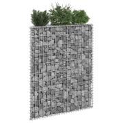 vidaXL Gabion høybed trapesform galvanisert stål 80x20x100 cm