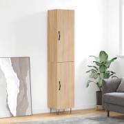 vidaXL Highboard sonoma eik 34,5x34x180 cm konstruert tre