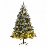 vidaXL Kunstig hengslet juletre 300 LED 180 cm