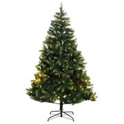 vidaXL Kunstig hengslet juletre 300 LED 180 cm