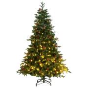 vidaXL Kunstig hengslet juletre 300 LED 210 cm