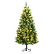 vidaXL Kunstig hengslet juletre 300 LED 240 cm