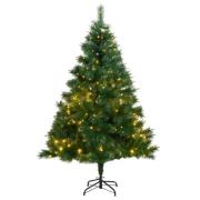 vidaXL Kunstig hengslet juletre 300 LED 210 cm