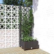 vidaXL Plantekasse med espalier svart 40x40x121,5 cm PP