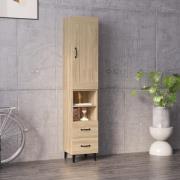 vidaXL Highboard sonoma eik 35x34x180 cm konstruert tre