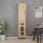 vidaXL Highboard sonoma eik 35x34x180 cm konstruert tre