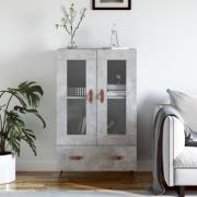 vidaXL Highboard betonggrå 69,5x31x115 cm konstruert tre