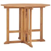 vidaXL Sammenleggbart hagebord 90x90x75 cm heltre teak