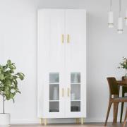 vidaXL Highboard hvit 69,5x34x180 cm konstruert tre