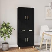 vidaXL Highboard svart konstruert tre