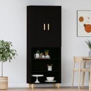 vidaXL Highboard svart konstruert tre