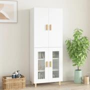 vidaXL Highboard hvit 69,5x34x180 cm konstruert tre