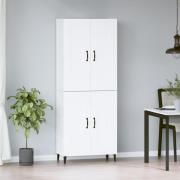 vidaXL Highboard hvit 69,5x34x180 cm konstruert tre