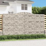 vidaXL Gabionkurver buede 8 stk 400x30x220/240 cm galvanisert jern