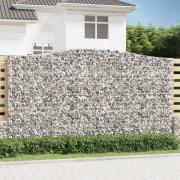 vidaXL Gabionkurver buede 20 stk 400x50x220/240 cm galvanisert jern