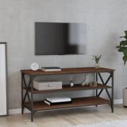 vidaXL TV-benk brun eik 100x40x50 cm konstruert tre