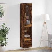 vidaXL Highboard røkt eik 34,5x34x180 cm konstruert tre