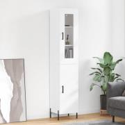 vidaXL Highboard hvit 34,5x34x180 cm konstruert tre