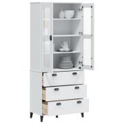 vidaXL Highboard VIKEN hvit 80x40x190 cm heltre furu