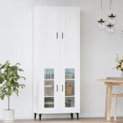 vidaXL Highboard hvit 69,5x34x180 cm konstruert tre