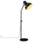 vidaXL Gulvlampe 25 W svart 30x30x90-150 cm E27