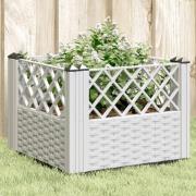 vidaXL Plantekasse med plugger hvit 43,5x43,5x43,5 cm PP