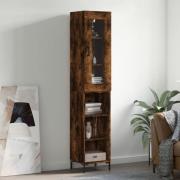 vidaXL Highboard røkt eik 34,5x34x180 cm konstruert tre