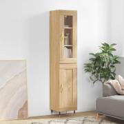 vidaXL Highboard sonoma eik 34,5x34x180 cm konstruert tre