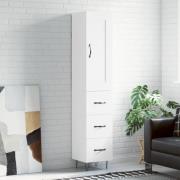 vidaXL Highboard hvit 34,5x34x180 cm konstruert tre