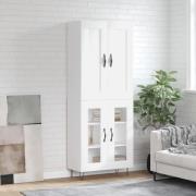 vidaXL Highboard hvit 69,5x34x180 cm konstruert tre