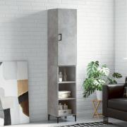 vidaXL Highboard betonggrå 34,5x34x180 cm konstruert tre