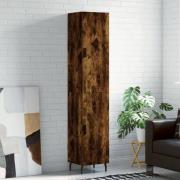 vidaXL Highboard røkt eik 34,5x34x180 cm konstruert tre