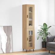 vidaXL Highboard sonoma eik 34,5x34x180 cm konstruert tre