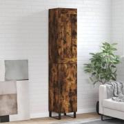 vidaXL Highboard røkt eik 34,5x34x180 cm konstruert tre