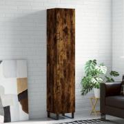 vidaXL Highboard røkt eik 34,5x34x180 cm konstruert tre