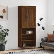 vidaXL Highboard brun eik 69,5x34x180 cm konstruert tre