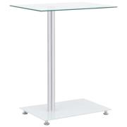 vidaXL Sidebord u-formet gjennomsiktig 45x30x58 cm herdet glass